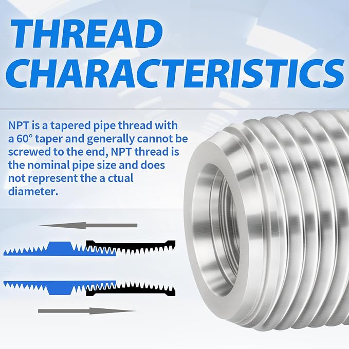ChillWaves 304 Stainless Steel In-Line Siamese Check Valve 1/2" NPT Male Thread - Image 7