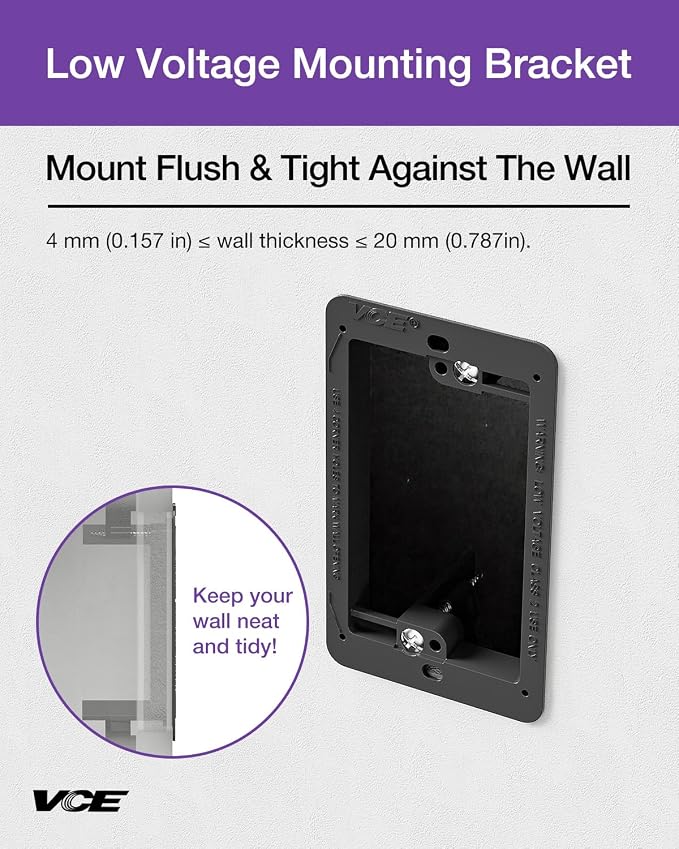 VCELINK Low Voltage Mounting Bracket, Flush Low Voltage Box, Flush Mount - Image 2