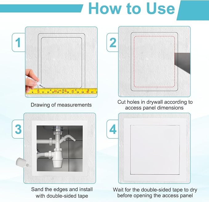 PATIKIL Drywall Access Panel 13x13 Inch, Aluminum Frame Wall Hole Cover - Image 4