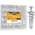 Metal Self Drilling Drywall Anchors, 58 Heavy Duty Sheetrock Anchors + 58#6 x by KURUI