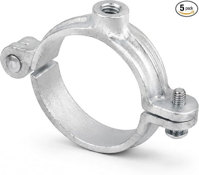 5 Pack 2-1/2 in. Hinged Split Ring Pipe Hanger, Tubing and Industrial Vintage by Unknown