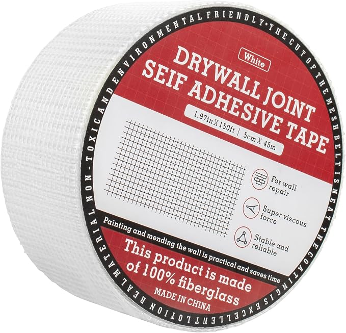 NEZUIBAN Drywall Joint Tape 1.97 in x 150 Ft, 13 Mesh Heavy-Duty Fiberglass by NEZUIBAN