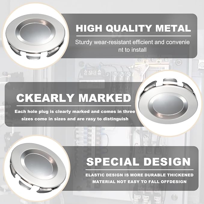 50 Pack Knockout Seals, Galvanized Steel Electrical Box Plugs, Zinc-Plated Rust - Image 4