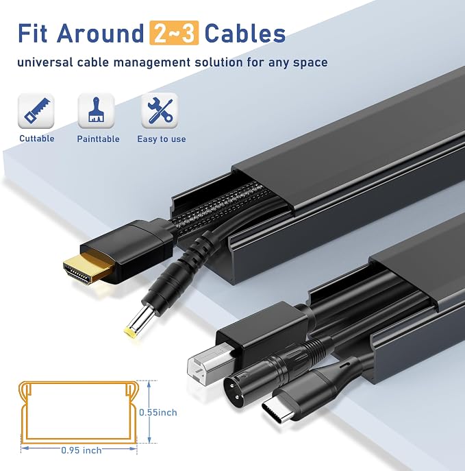 157" Cable Raceway Kit Cord Cover - Image 2