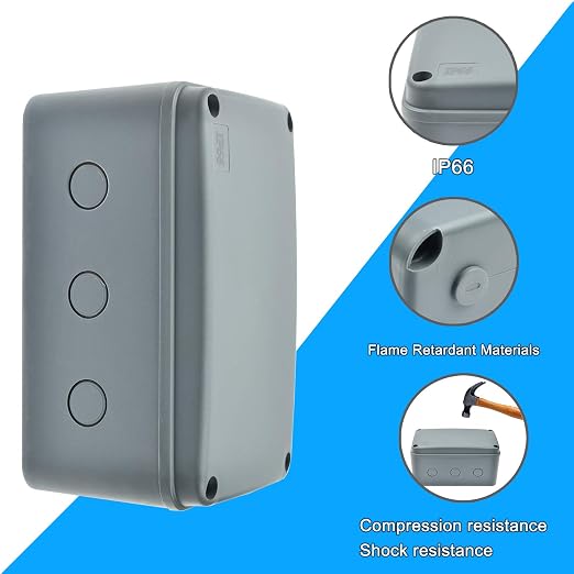 Nineleaf 2 PK ABS Plastic Dustproof Waterproof IP66 Junction Box Outdoor - Image 4