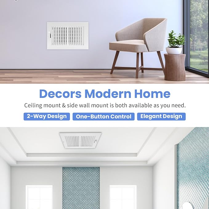 10 x 8 Inch Air Vent Covers for Wall or Ceiling - Image 7