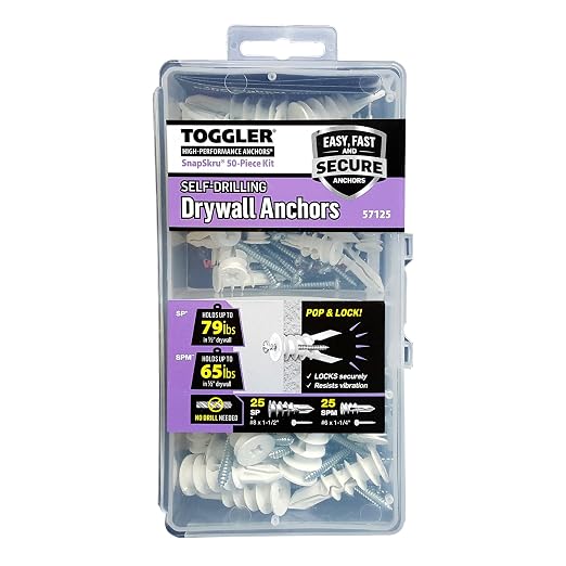 TOGGLER SnapSkru SP Drywall Anchors by TOGGLER