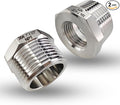 2 Pcs 304 Stainless Steel 1" Male to 1/2" Female Reducer Bushing, 1 Inch MNPT by PipeFloProonline