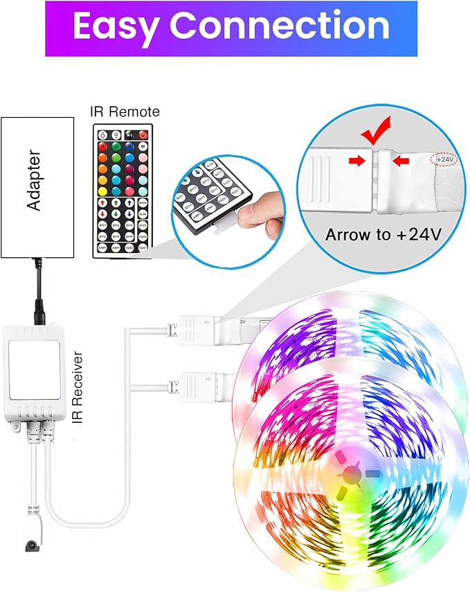VOLIVO LED Strip Lights for Bedroom 200ft, Smart Bluetooth RGB Light Strips - Image 6