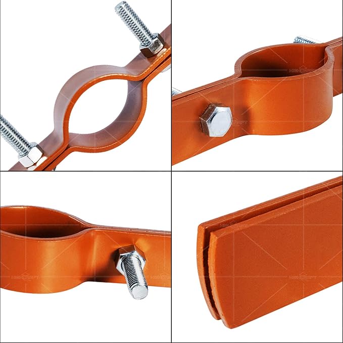 Highcraft DMST-FD02 Riser Clamp Vertical Pipe Hanger, PEX 2 in. Copper Epoxy - Image 3