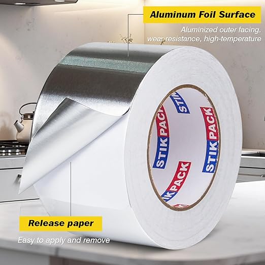 Aluminum Foil Tape 4 inch x 165ft Heavy Duty HVAC Duct Tape - Image 4