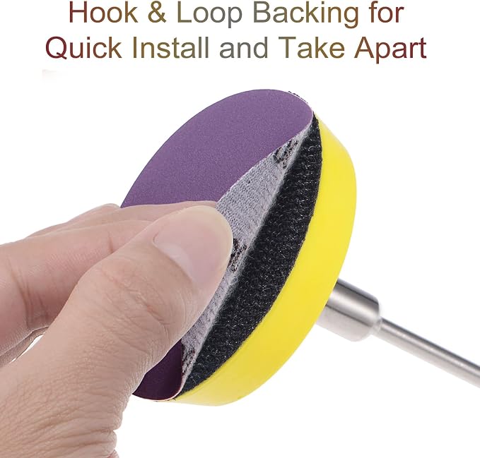 uxcell 30Pcs 3" Purple Sanding Discs 240 Grits Hook and Loop Sand Paper | - Image 4