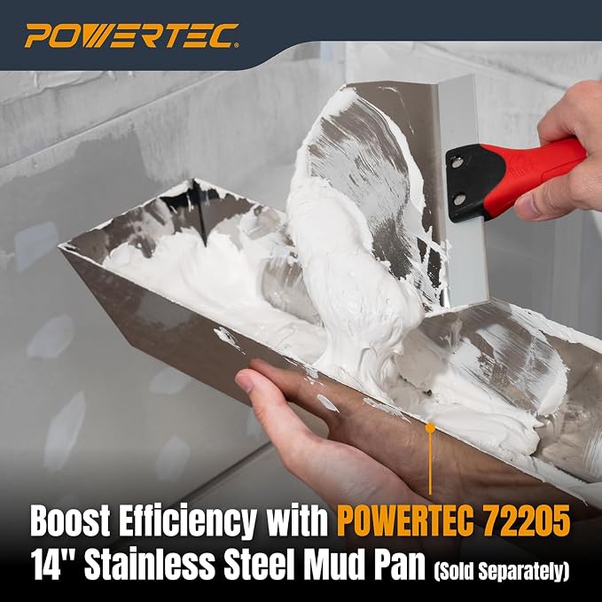 POWERTEC 6-1/2" Stainless Steel Bucket Scoop, Drywall Tapping Repair Tool - Image 8
