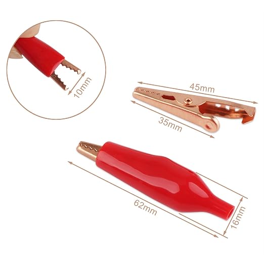 DROK 10pcs Jumper Wires with Alligator Clips Electrical 20 AWG Copper Wire | - Image 4