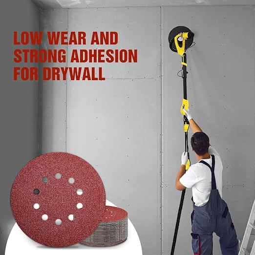 9 Inch 10 Holes Sanding Disc 40 Grit Drywall Sandpaper 15pcs - Image 5