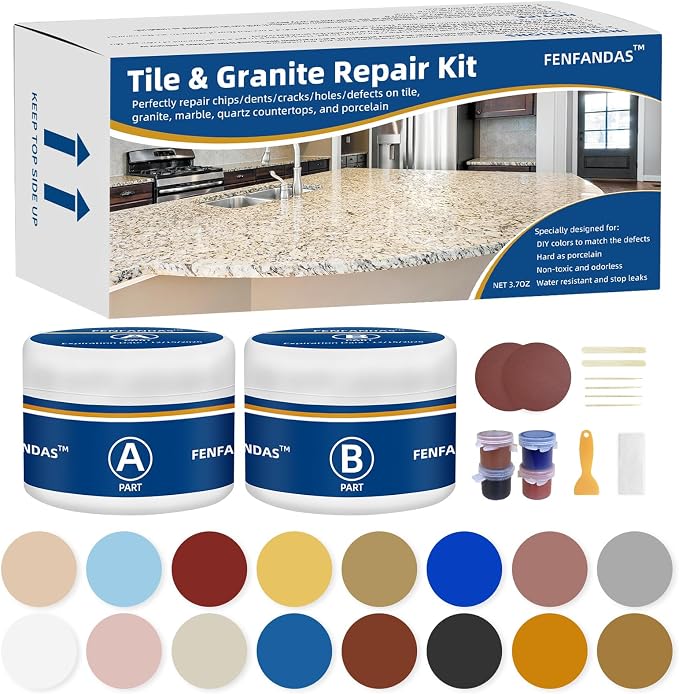 Tile and Granite Repair Kit, Marble and Quartz Countertops Repair Kit | by Unknown