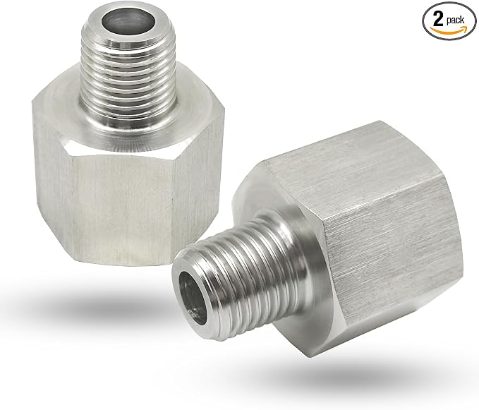 1/4" Female to 1/8" Male NPT Reducer Adapter, 304 Stainless Steel Reducing Pipe by feyadaperonline