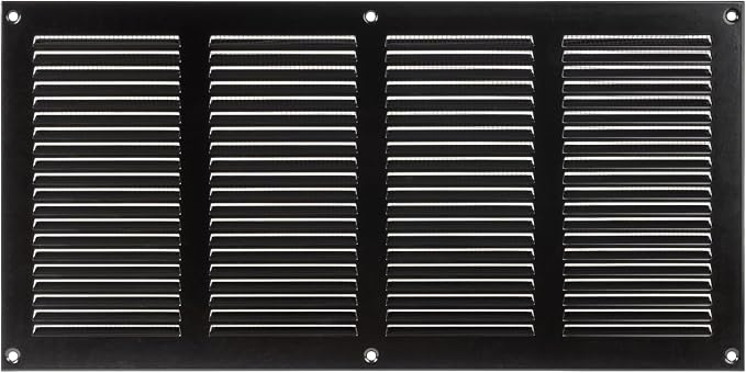 16 x 8 Inch Black Galvanized Steel Return Air Register Vent Cover, AC Vent Cover - Image 8