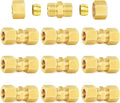 ChillWaves Brass Compression Tube Fitting, 3/8" OD x 3/8" OD Compression Union by VisittheCHILLWAVES