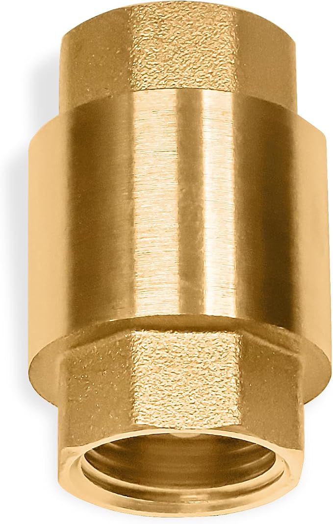 Brass One Way Check Valve 1/2 inch Backflow Preventer Female NPT Thread - Image 4