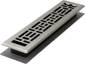 Decor Grates AJH214-NKL Oriental Floor Register, 2x14 Inches, Brushed Nickel by DecorGrates
