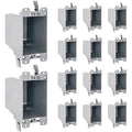 1-Gang Old Work Outlet Box, 20 Cu.in Single Gang PVC Electrical Box Swing Clamp by OhLectric