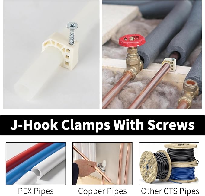50 Pack 3/4" Half Clamps J-Hook - Image 5