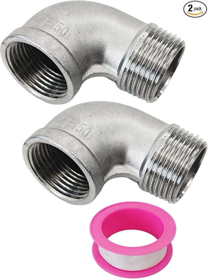 2Pcs 90 Degree Street Elbow, 304 Stainless Steel Pipe Fittings by AUXBC