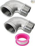 2Pcs 90 Degree Street Elbow, 304 Stainless Steel Pipe Fittings by AUXBC