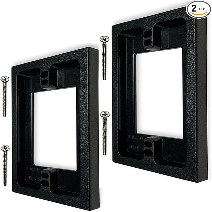 iMBAPrice BES1-2 Black Electrical Box Extender 2 Pack, 1-Gang Non-Metallic by iMBAPrice