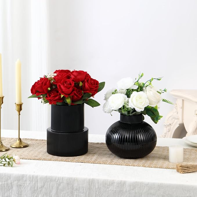 Ribbed Glass Vases, Modern Vase - Image 3