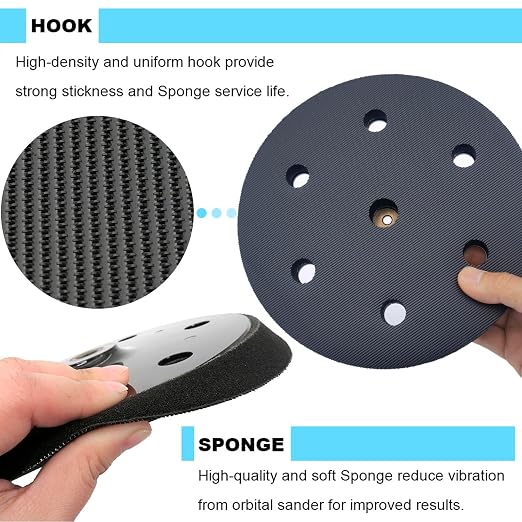 2 Pack 9 inch 6 Hole Hook and Loop Replacement Backing Pad - Image 3