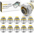 Gisafai 10 Pcs Liquid Tight Connector Straight Insulated Zinc Die Cast Metal by Gisafai