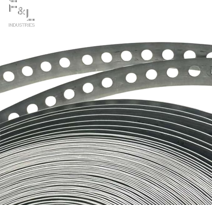 F&L Galvanized Pipe Strap 3/4" x 100 FT – Heavy-Duty 24 Gauge Steel Hanger Strap - Image 5