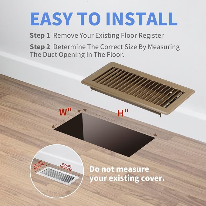 Howeall 4" x 10" Floor Register 2 Pack - Image 6