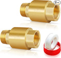 2Pcs 1/2in NPT Spring Check Valve, Brass Non Return One Way Check Valve by Boltigen