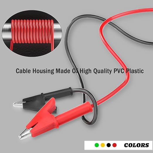 Banana Plug to Crocodile Clip Test Leads Wire 4mm Banana Plug Test Leads | - Image 3