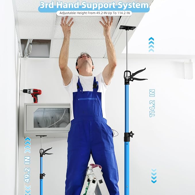 4PK Dust Barrier Poles, Steel Cabinet Jacks - Image 2