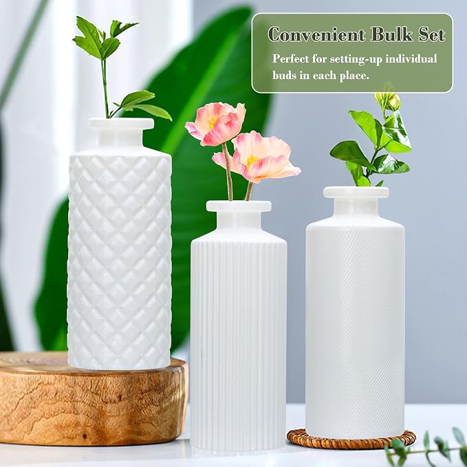 Glass Bud Vase Set in Bulk, Home Table Flower Decor, Party Decorations - Image 4