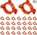 30 Pack 1-1/2 in. Hinged Split Ring Pipe Hanger, Tubing and Industrial Vintage by Unknown