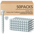 Tandefio 50 Pack 5/16" x 3" Concrete Screw Anchor Galvanized Large Diameter by Tandefio