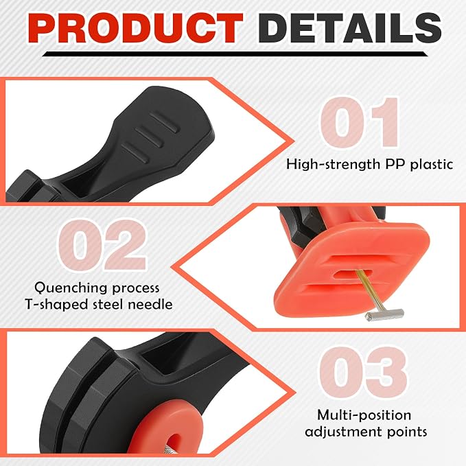 Nuanchu Tile Leveling System Kit 200 Reusable Tile Spacers + 200 1/16'' - Image 3