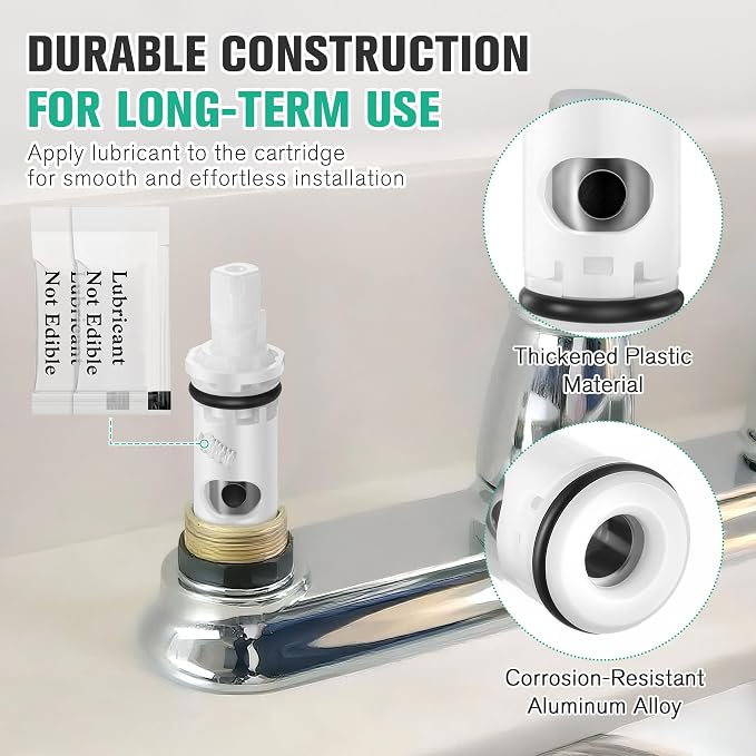 2 Pcs Faucet Cartridge Replacement Kit Compatible - Image 6