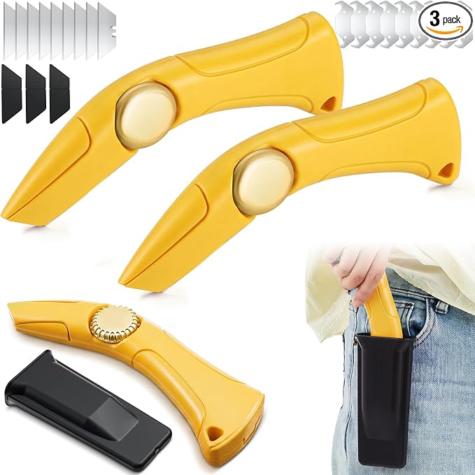 WILLBOND 3 Pack Heavy Duty Fixed Roofing Knife by WILLBOND