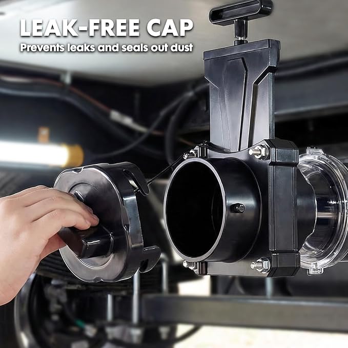 Himaweek RV Waste Valve with Leak-Proof Cap, Twist-On Shut Off Valve - Image 3