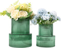 Ribbed Glass Vases for Bouquet, Modern Vase for Living Room, Coffe Table by YANWE