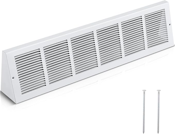 Honeydak 1 Pack Baseboard Register Vent Covers 30" x 6" Duct Opening by Honeydak