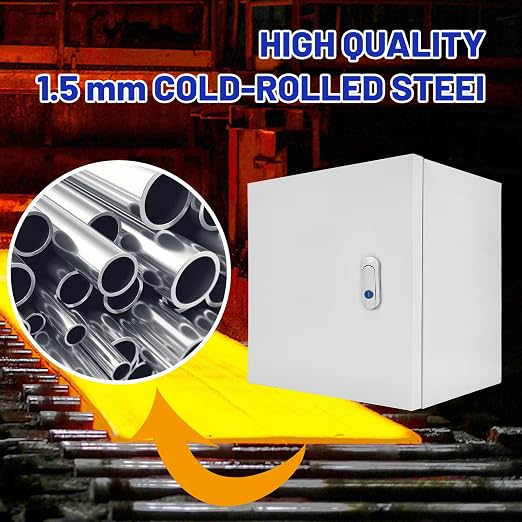 Electrical Junction Box 20x20x8, NEMA 4X IP66 Steel Enclosure Box | 1.5mm steel - Image 6