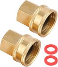 Garden Hose Adapter, 1/2" NPT Female X 3/4" GHT Female Connector | Dual Swivel by Sanpaint