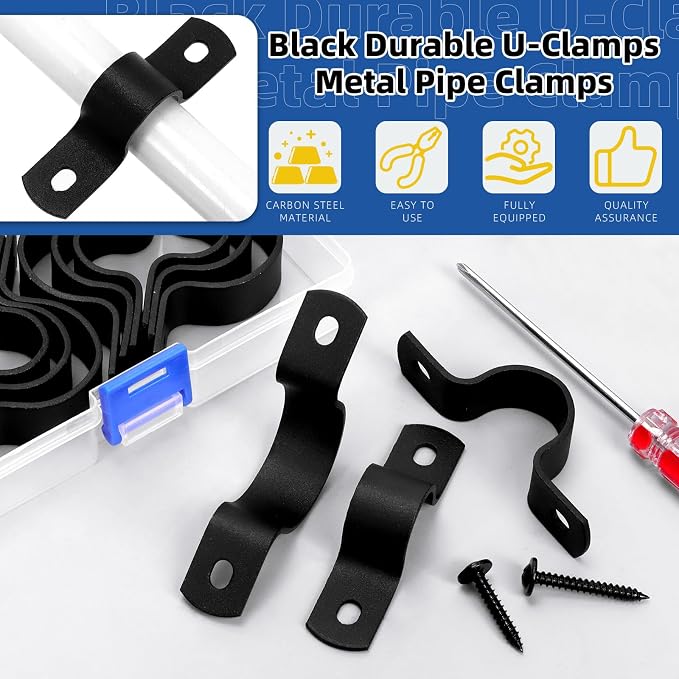 Glarks 15pcs 20/25/30mm Pipe Strap Clamp - Image 3